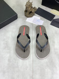 微商相册测试鞋子-Prada Gray and Black Flip-Flops — hero
