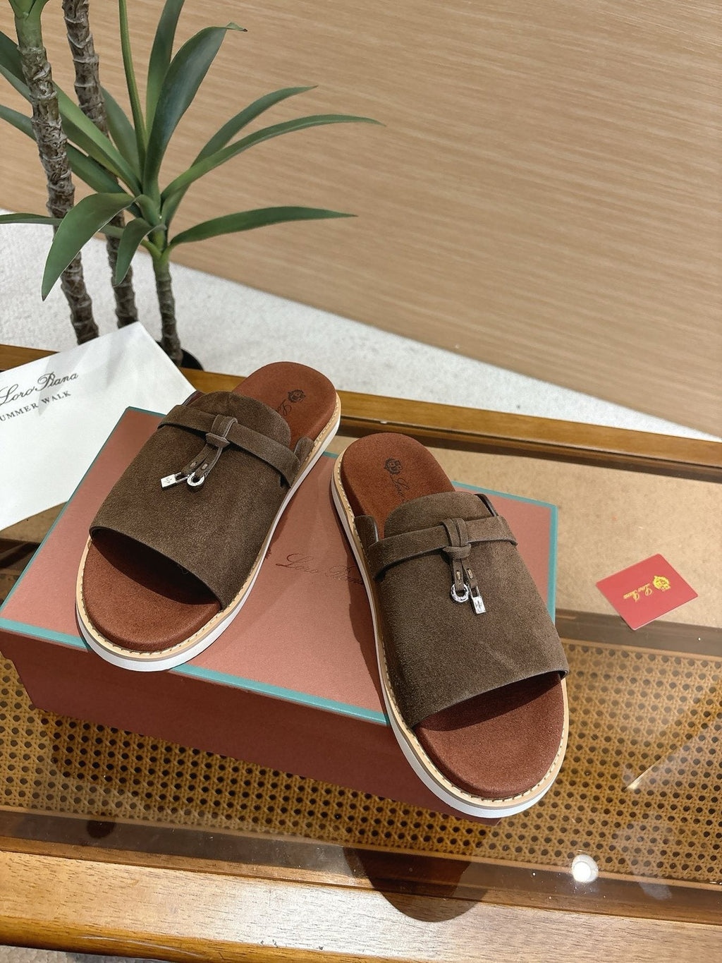 Loro Piana Cross-Strap Mule Sandals — model