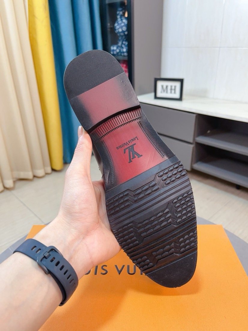 Louis Vuitton Check Panel Loafers — back
