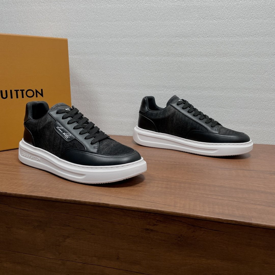 Louis Vuitton Textured Low-Top Sneakers — side
