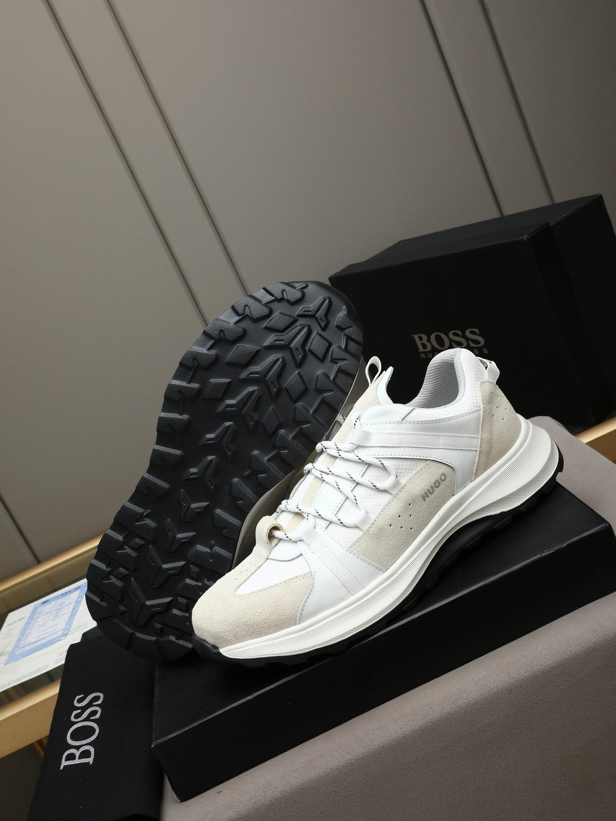 HUGO Mesh Panel Sneakers — front