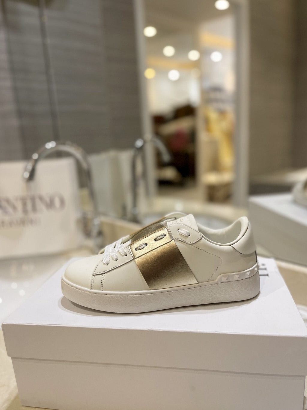 Valentino Studded Low-Top Sneakers — side