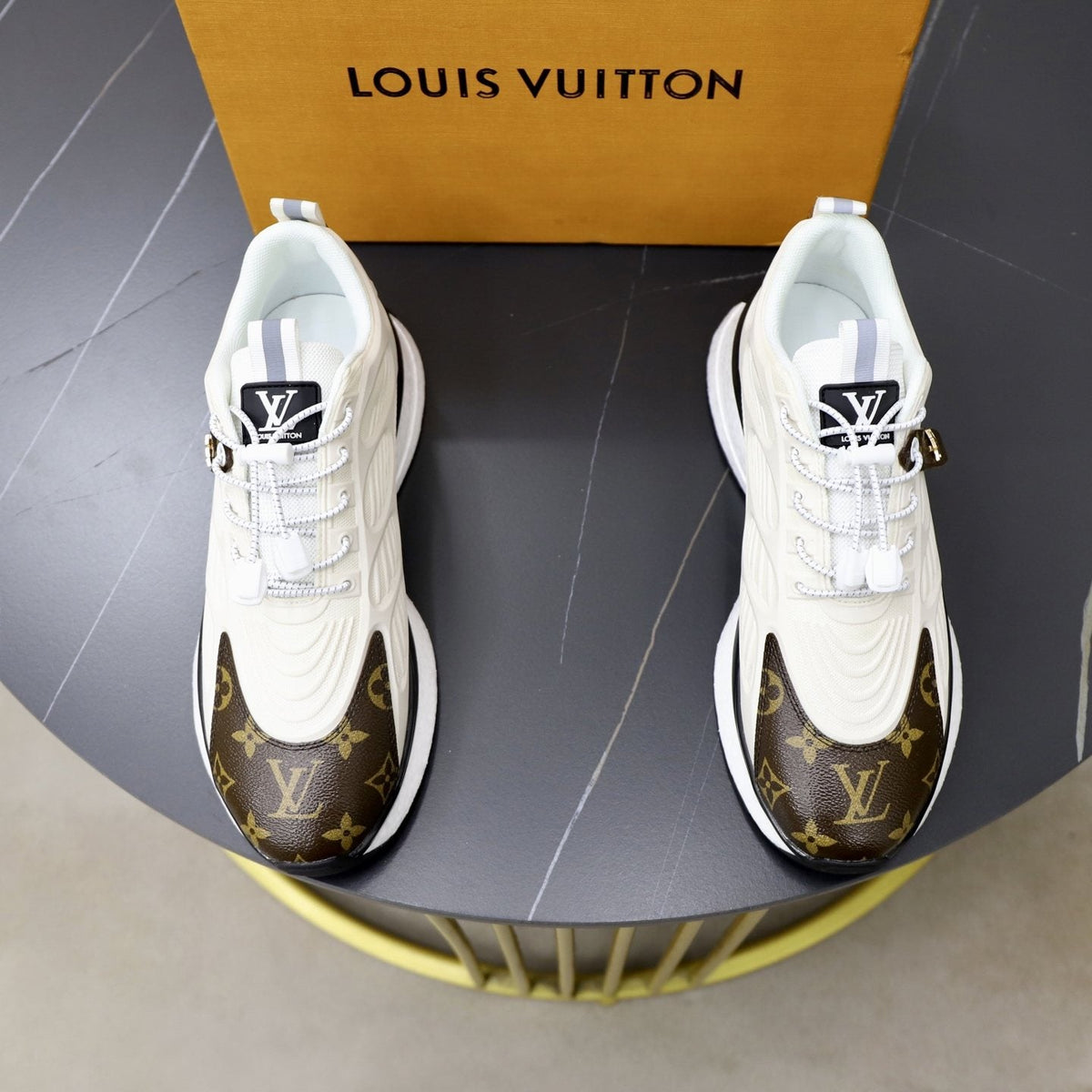 Louis Vuitton Men's Monogram Panel Sneakers — front
