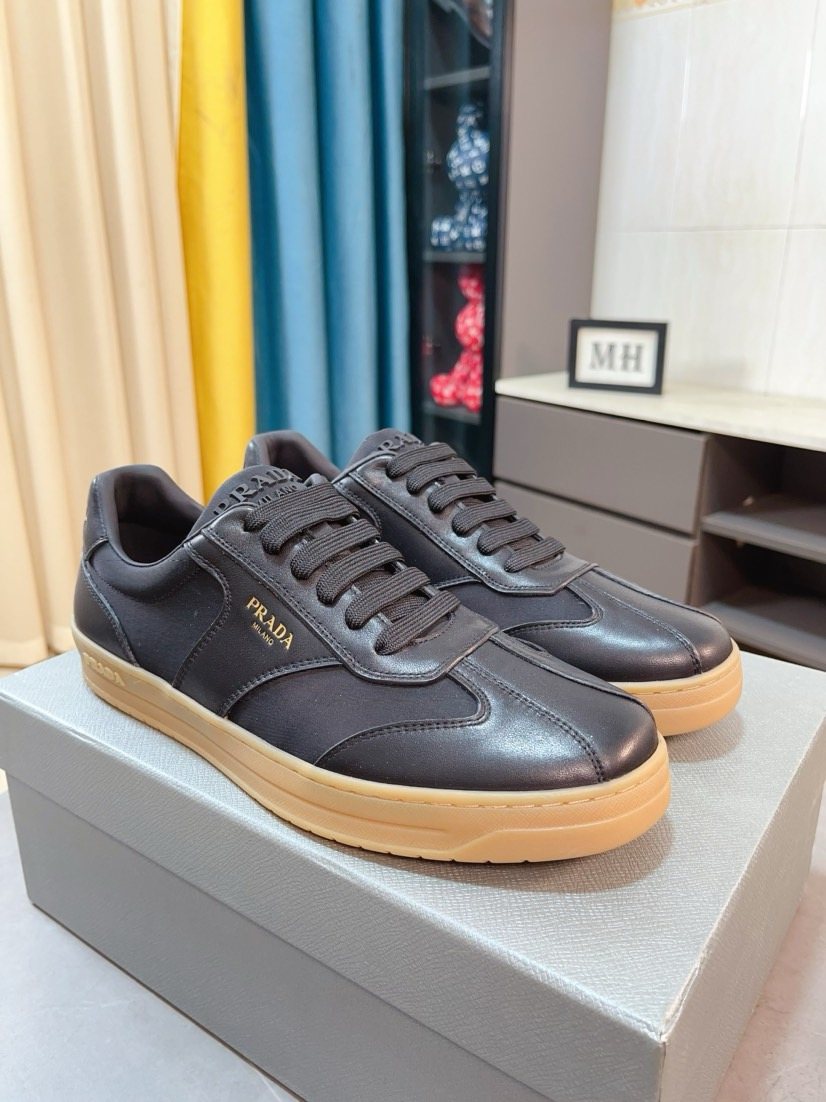 Prada Low-Top Gum Sole Sneakers — front