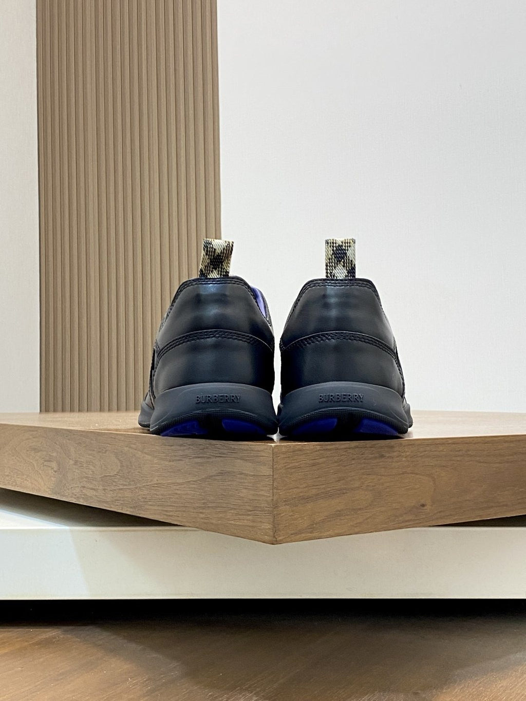 Burberry Check-Accent Low-Top Sneakers — back