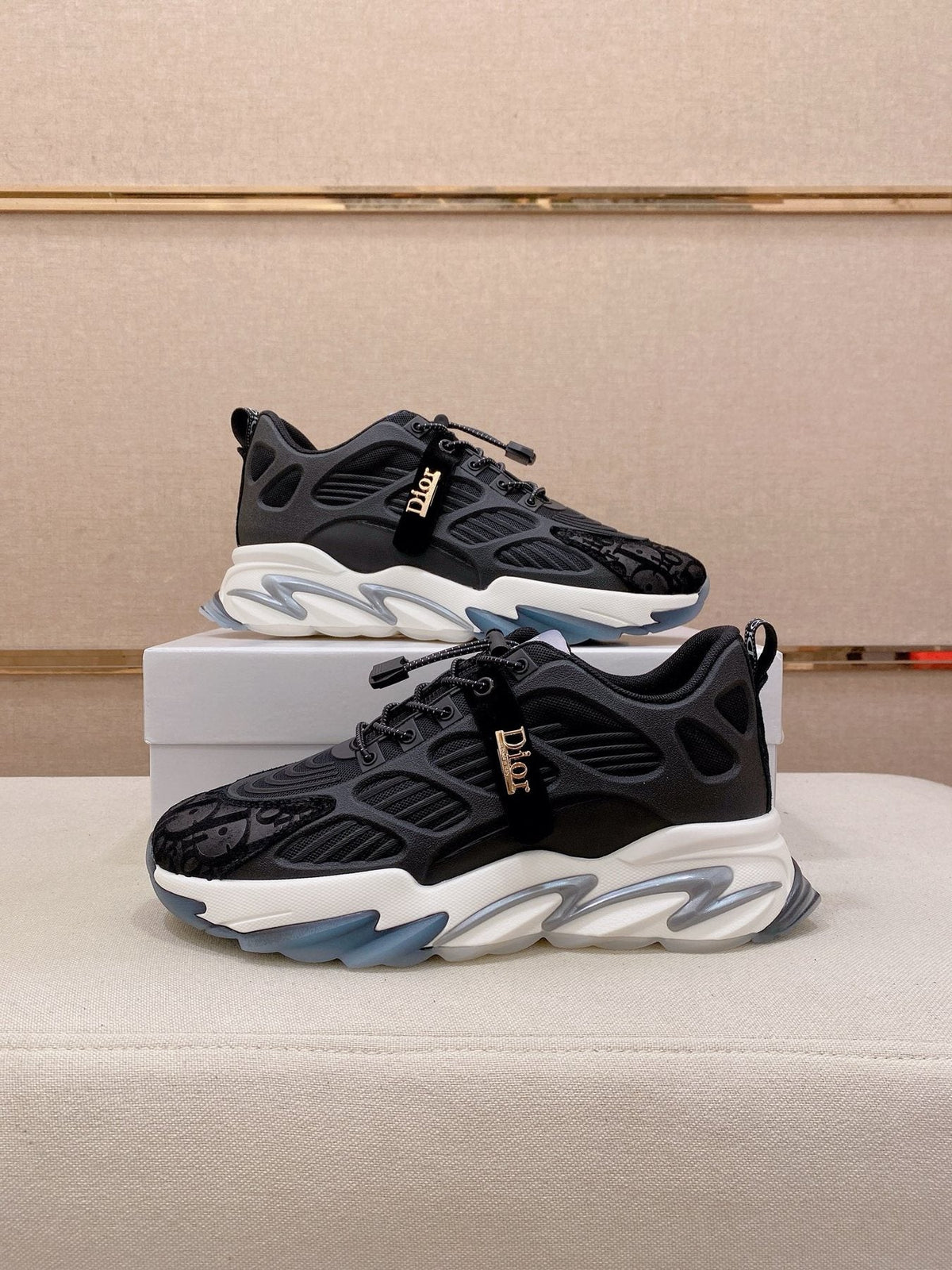 Dior Sculpted Sole Lace-Up Sneakers — front