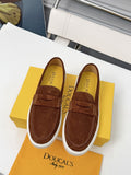 Doucal's Contrast-Sole Slip-On Shoes — hero